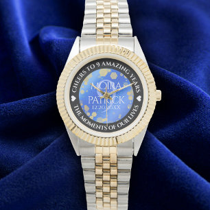 Elegant 9:e Lapis Lazuli Bröllop-årsdagen Armbandsur