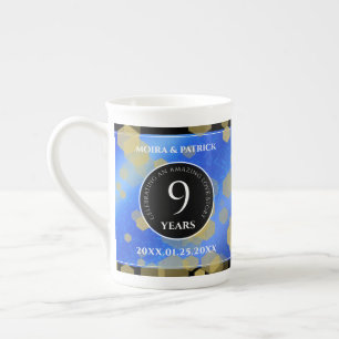 Elegant 9:e Lapis Lazuli Bröllop-årsdagen Benporslin Mugg