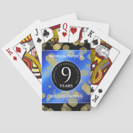 Elegant 9:e Lapis Lazuli Bröllop-årsdagen Casinokort