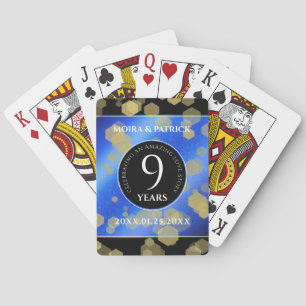 Elegant 9:e Lapis Lazuli Bröllop-årsdagen Casinokort