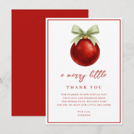 Elegant A Merry Little Christmas Baby Shower Tack Kort