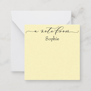 Elegant "A Note from" i Gulten Simple Light Anteckningskort
