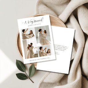Elegant A Very Married Christmas Script 4 Foto Julkort