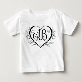 Elegant AB Heart Monogram T Shirt