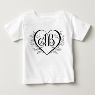 Elegant AB Heart Monogram T Shirt