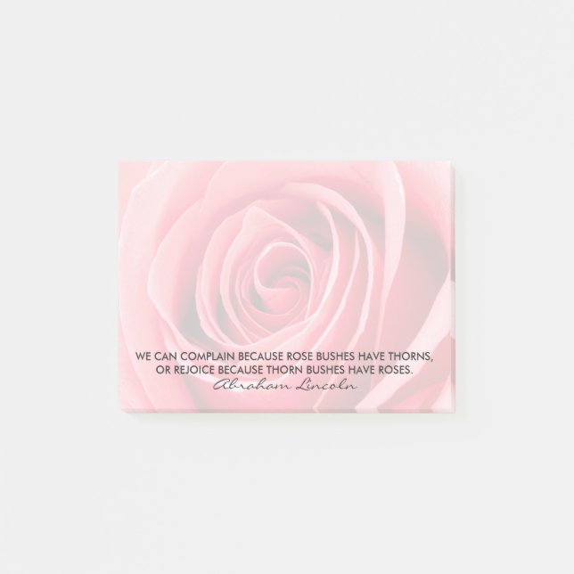 Elegant Abraham Lincoln inspirational Ro Quote Post-it Block (Framsida)