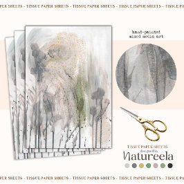 Elegant Abstract Gray Decoupage Tissue Paper