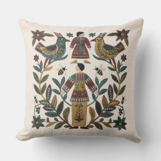 Elegant abstract modern floral motifs Throw Pillow Kudde