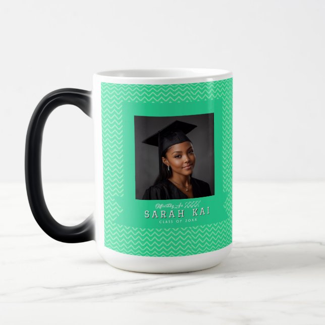 Elegant Abstract Pattern Graduation Gift Magisk Mugg (Vänster)