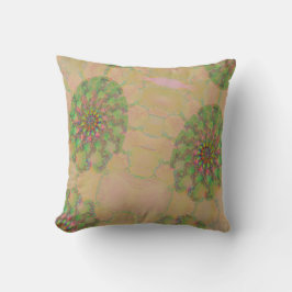 Elegant Abstrakt Art-färgfull Grönt med Mönster-in Kudde