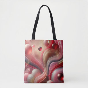 Elegant Abstrakt Art Tote Bag Tygkasse