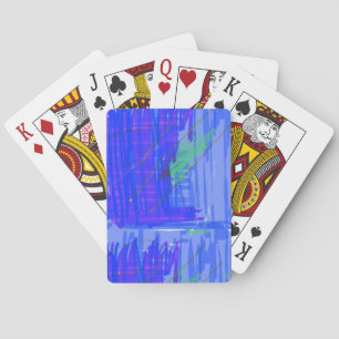 Elegant Abstrakt Blå Casinokort
