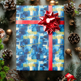 Elegant Abstrakt Blå figursättning, figursatt Pers Presentpapper