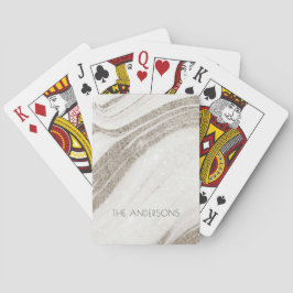 Elegant Abstrakt Blek Guld marble Agate Casinokort