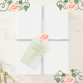 Elegant abstrakt blommigt Kor baptism-märkre Presentetikett