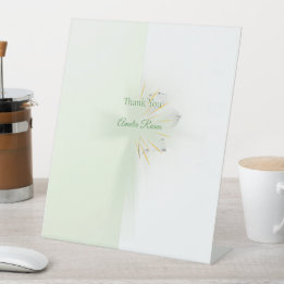 Elegant abstrakt blommigt Kor baptism pedestal sig