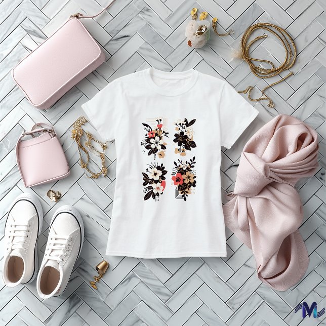 Elegant abstrakt blomsterbukettuppsättning t shirt (Skapare uppladdad)