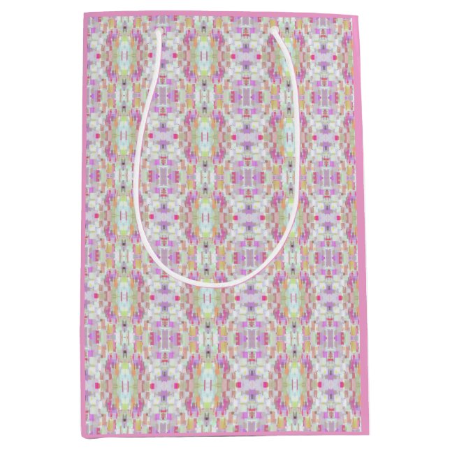 Elegant Abstrakt Boho Mönster Art, Pastel Rosa (Framsidan)