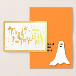 Elegant Abstrakt BOO-tiful Glad Halloween Folierat Kort