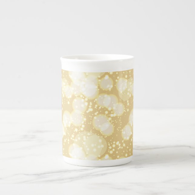 Elegant Abstrakt Champagne Bubbles Mugg Benporslin Mugg (Framsidan)