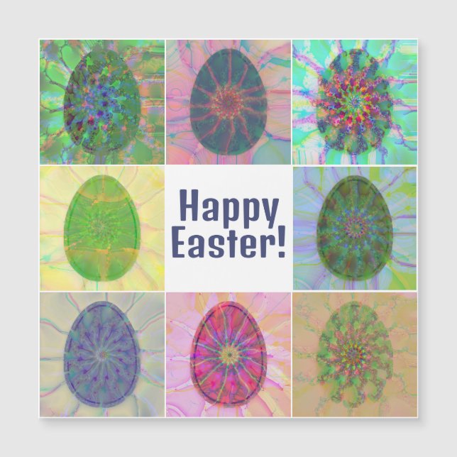 Elegant Abstrakt Deorative Colorative Eggs Collage (Framsida)