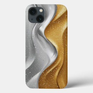 Elegant abstrakt design med guld och silver