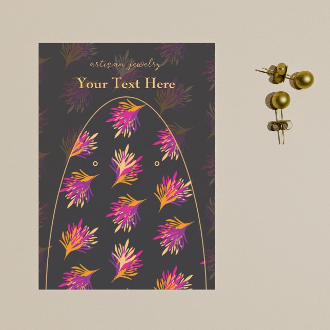 Elegant Abstrakt Ferns Anpassningsbar Jewelry Visn Visitkort (Skapare uppladdad)