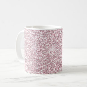 Elegant abstrakt för rosa, trendig gigly glitter kaffemugg