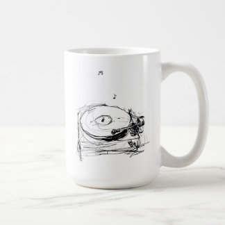 Elegant Abstrakt Gramophone Sketch Kaffemugg