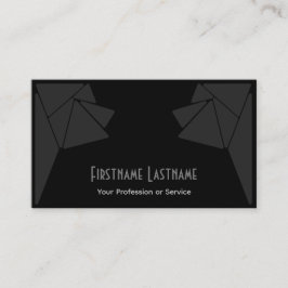 Elegant abstrakt grått  svarttrianglar mosaikplatt visitkort