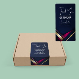 Elegant Abstrakt Guld Blue Tack Box etikett Fraktsedel