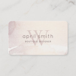 Elegant Abstrakt Guld Lila Monogram Shiny Visitkort