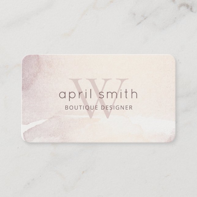 Elegant Abstrakt Guld Lila Monogram Shiny Visitkort (Framsida)