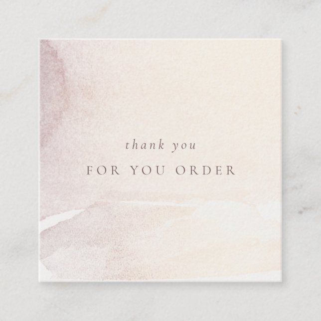 Elegant Abstrakt Guld Lila Shiny Tack Order Fyrkantigt Visitkort (Framsida)