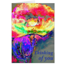 Elegant abstrakt gult rosa blommigt-blomma i   hälsningskort