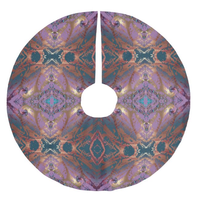 Elegant Abstrakt Julgransmatta Borstad Polyester (Framsidan)