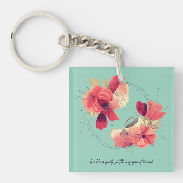 Elegant abstrakt korallblommig konst  (Framsidan)