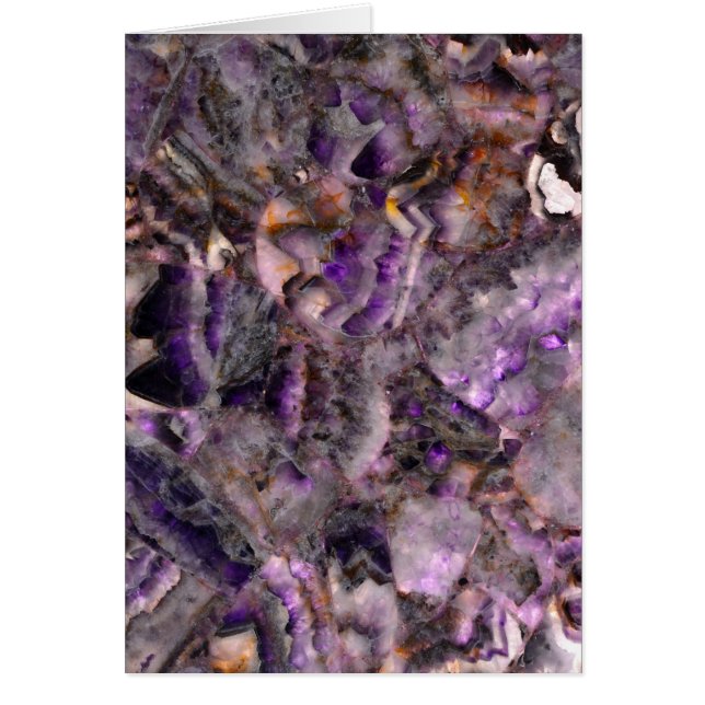 Elegant abstrakt lila lavender lilac marble hälsningskort (Framsidan)