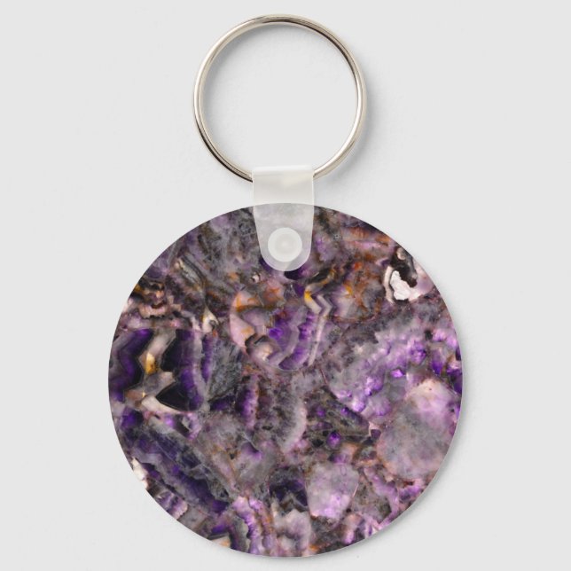 Elegant abstrakt lila lavender lilac marble nyckelring (Framsida)