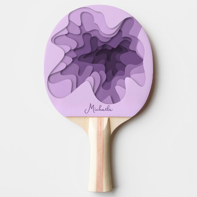 Elegant abstrakt lila ombré pingisracket (Framsidan)