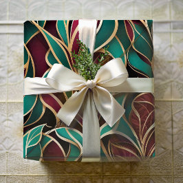 Elegant Abstrakt Löv Pension Gift for Mamma Presentpapper