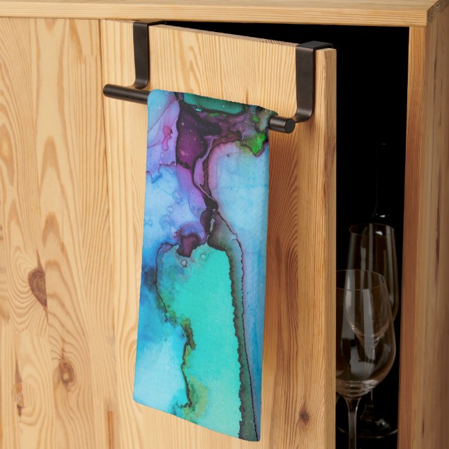 Elegant Abstrakt marbel ombre Kitchen Towel Kökshandduk (Thirds Fold)