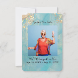 Elegant Abstrakt Marble Memorial Prayer Card Tack Kort
