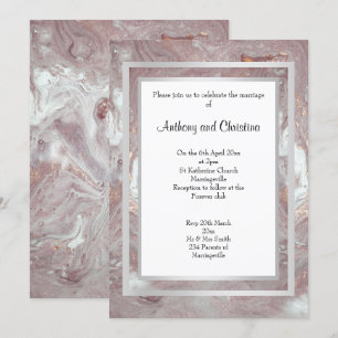 ELEGANT ABSTRAKT MARBLE WEDING INVICATION INBJUDNINGAR