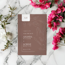 Elegant Abstrakt minimalistisk Bröllop Spara Datumet