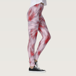 Elegant Abstrakt Mjuk fluffy Päls Mönster | Leggings
