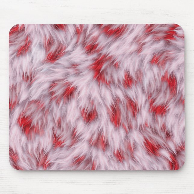 Elegant Abstrakt Mjuk fluffy Päls Mönster | Musmatta (Framsidan)