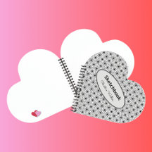 Elegant Abstrakt mönster Black & White Heart-form