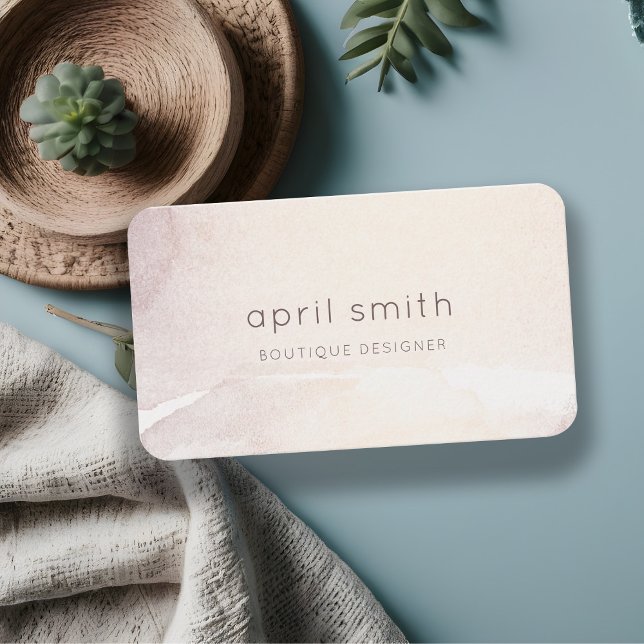 Elegant Abstrakt Ro Guld Lila Vattenfärg Visitkort (Skapare uppladdad)