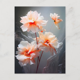 Elegant Abstrakt Rosa Blommig Dim Flod Helg Vykort